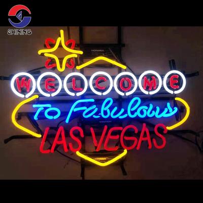 China SHINING long term work vintage glass neon tube sign customs lead the light sign electronic signs for sale