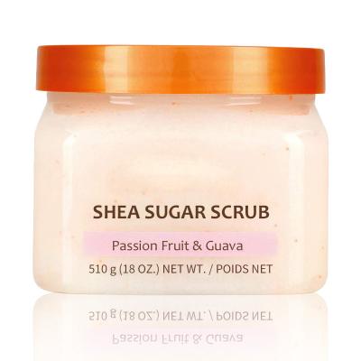 China Exfoliator No Logo Peach Whitening Foaming Body Scrub Body Sand Scrub Pink Powder for sale