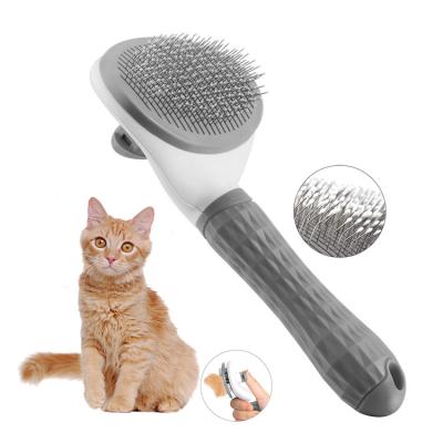 China Hot Viable Amazon Sale Pet Grooming Brush Tool Self Cleaning Slicker Dog Hair Slicker Brush Dog Comb For Pet Massage for sale