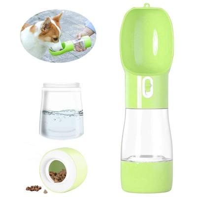 China Amz Hot Sale Dog Water Bottle Pet Food Dispenser.Multifunctional Stored Portable Outdoor Water Food Bowl For Dogs And Cats for sale