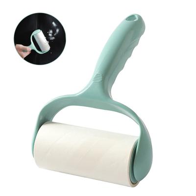 China Viable Wholesale Hot Selling Long Handle Fiber Roller Machine Strong Sticky Amazon Pet Hair Remover Fiber Roller for sale