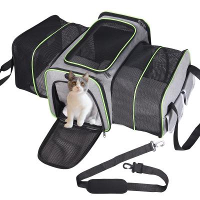 China Amazon Hot Selling Sustainable Pet Foldable Portable Pets Wholesale Travel Bags.pet Carriers Travel Products for Small and Medium for sale