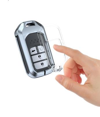 China Bling Bling Crystal 2022 High Quality Luxury Zinc Alloy 3D Tempered Glasses 3D Car Remote Smart Key Holder For Honda for sale