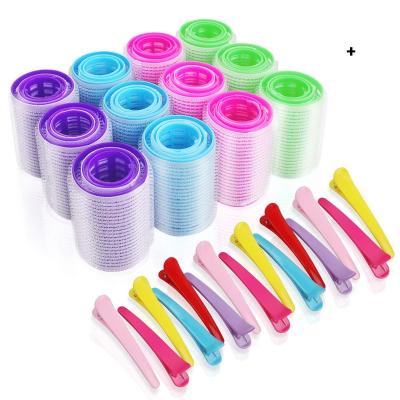 China DIY Hair Curling Amazon Stying Hot Seller High Quality Plastic Hair Roller Sets with 12pcs Hair Clips and Combs for sale