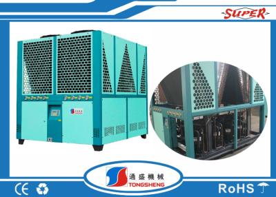 China Ventile el rendimiento energético refrescado del refrigerador de la baja temperatura del tornillo 140Hp R410A en venta