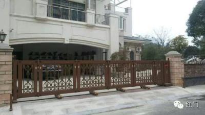 China Remote Control Telescopic Sliding Gate Classical Aluminium Alloy Folding for sale