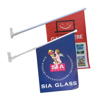 China Healthcare Institutes Square Flag Display Hanging Wall Banner Polyester Outdoor Wall Flag for sale