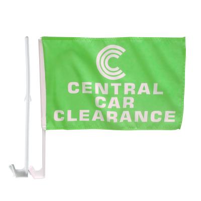 China Custom Healthcare Institutes Logo Print Flag Pole Car Flag Stand England Car Flag for sale