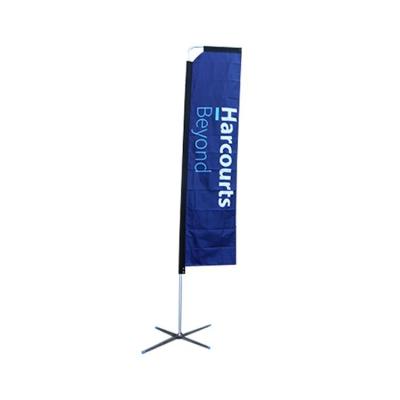 China Health Care Institute Factory Custom Polyester Mini Advertising Exhibition Durable Double Sided Beach Flag Flag Pole for sale