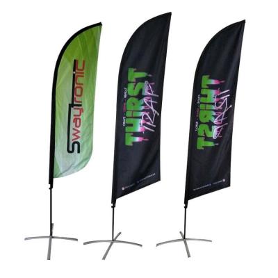 China Health Care Institutes Factory Mini Wholesale Polyester Feather Flag Beach Flagpole Custom Made Teardrop Banner for sale