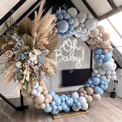 China Toy Toy Background Decoration Birthday Matte Gray Double Apricot Macaron Blue Latex 140 DIY Apricot Arch Shape Gift Wedding Balloons for sale