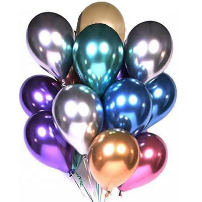 China Advertising Toy Advertising High Quality Toy Factory Sale Chime Balloon Metal Colorful Latex Balloons Party&wedding Decoration Chrome Metallic Balloons for sale