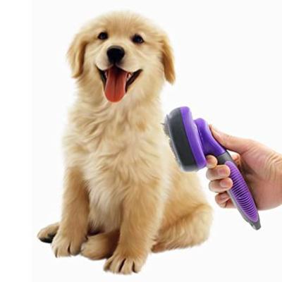 China Easy Water Washing Pet Comb Using Dog Brush With Self Cleaning Bottom To Throw Dog Hair Brush Dog Grooming Comb for sale