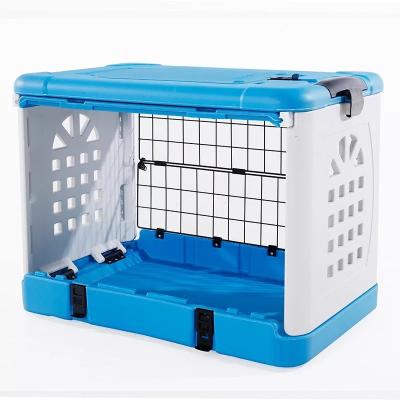 China Collapsible Type Pet Air Box Cat Cage Dog Shipping Box Portable Pet Shipping Air Extinguishing Box for sale