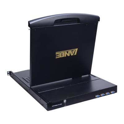 China Double-rail Slide Saving Cost 1920* 1200@60HZ USB PS2 Mouse Interface 19 Inch Left LCD 4 KVM Switch for sale