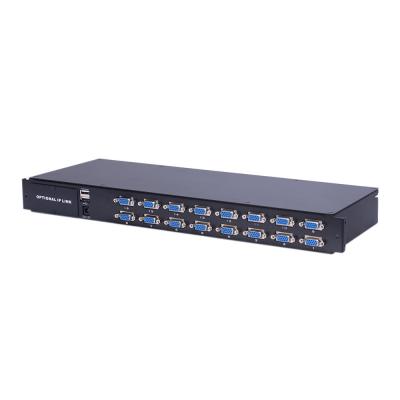 China Double-rail Slide Design 1920* 1200@60HZ Resolution 4:3 Ratio New VGA 16 USB Interface Left Mouse KVM Switch for sale