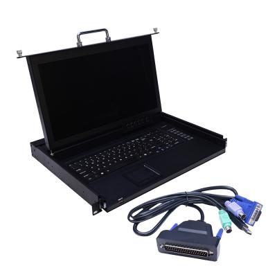 China Module Design Support Customized 17 Inch LCD 1600*900 KVM Port 1 Console With Cable for sale