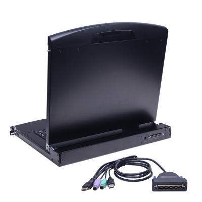 China Module Design 20 Years Experience 17 Inch HDMI Single Left LCD KVM Console For Network Cabinet for sale