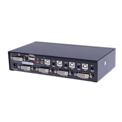 China Desktop Type Tools Provide 4 Port Mouse Interface DVI KVM USB Desktop Switch for sale