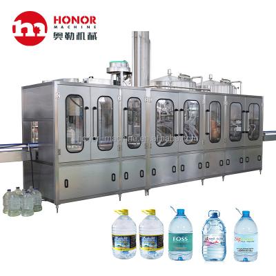 China Best Price 5L Fully Automatic Bottle Filling Labeling Linear Type Food Packing Line for sale