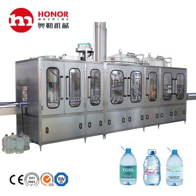 China Linear Type 3L 5L 10L Big Bottle Pure Drinking Water Packing Machine Food Filling Labeling Line for sale