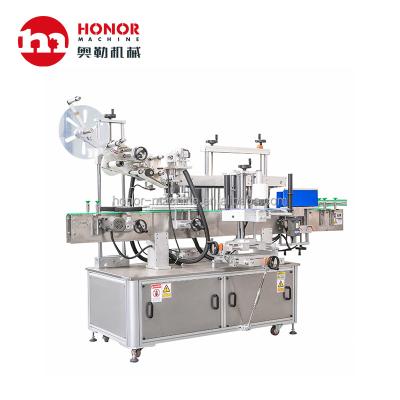 China Food Round Bottle Single Side With Printer Labels Automatic Stick Labeling Machine for sale