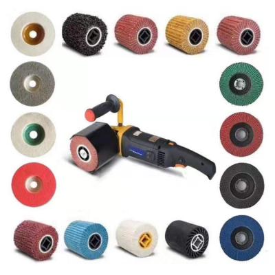 China High Quality Colorful Polishing Wheel Wire Drawing Fin Wheel 100*100 for sale