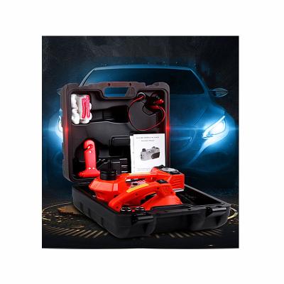 China 5 Ton Portable 12 Volt Electric Car Jack Fully Automatic Scissor With Portable Electric Wrench for sale