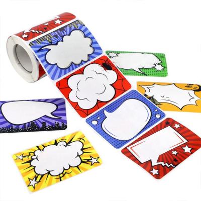 China Personalized Custom Name Waterproof Logo Label Tag Name Roll Sticker For Kids for sale