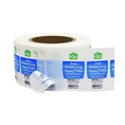 China Waterproof Custom Waterproof Shampoo Adhesive Labels For Plastic Bottles for sale