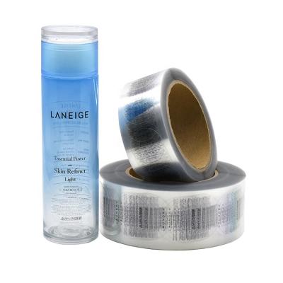 China Waterproof Custom Roll Brand Transparent Shampoo Sticker Waterproof Clear Printing Label for sale