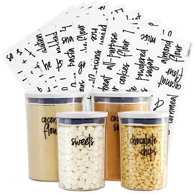 China Waterproof Roll Stickers Adhesive Custom Printed Glass Plastic Kitchen Jar Label For Food for sale