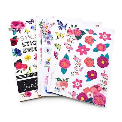 China Eco-friendly decor design journal printing custom reusable rosyposy sticker book for sale