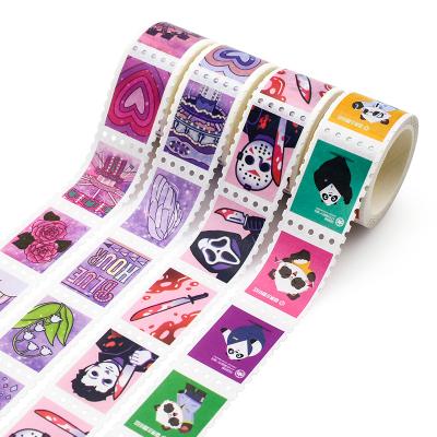 China Waterproof Japanese Paper Washi Custom Masking Tape Printed Stamp Tape Rolls for sale