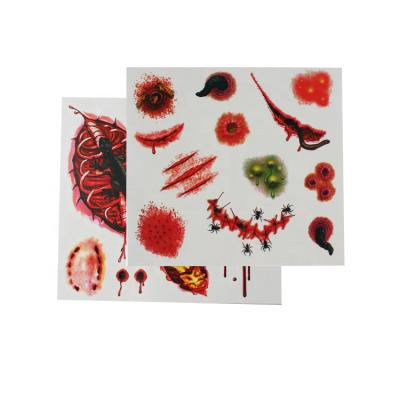 China Temporary Color Changing Tattoo Sticker, Halloween Tattoo Sticker, Stomach Tattoo Sticker for sale