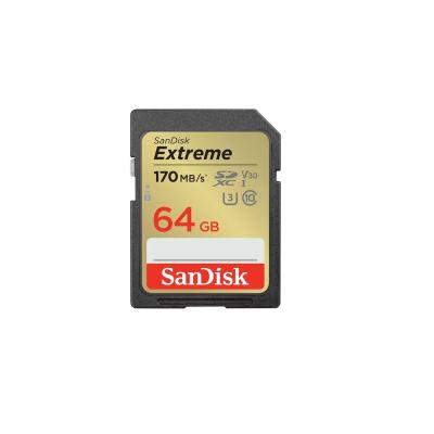 China SanDisk 64GB Extreme Memory Card SDXC UHS-I 170 MB/s, V30, U3, C10, SDSDXV2-064G-GNCIN 64 GB for sale