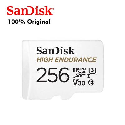 China SanDisk High Resistance 256GB Micro SD Card with Adapter for Cam and Dash Home Monitoring Systems SDSQQNR-256G-GN6IA for sale