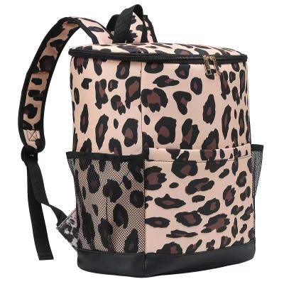 China Cooler Backpack Waterproof Insulated Soft Cooler Bag In 30 L Portable Waterproof Neoprene Cooler Bag For Men Women Leopard Cooler Bag for sale