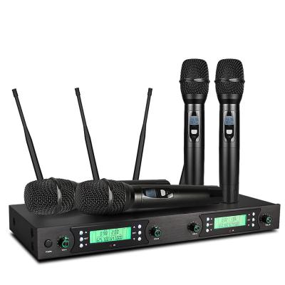 China Wholesale Professional Noise Canceling Karaoke Receiver, Mini UHF, Wireless Mic Karaoke Dual Channel Microphone/ for sale