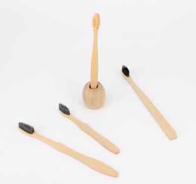 China Disposable Custom Biodegradable Eco - Friendly Natural Bamboo Charcoal Toothbrushes for sale