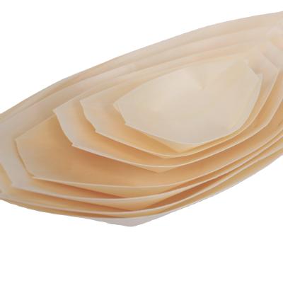 China Disposable Natural Eco-Friendly Biodegradable Wooden Sushi Boat Serving Dish for sale