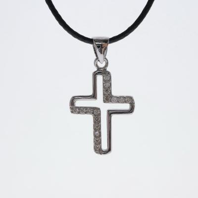 China 925 925 Sterling Silver Cross Pendant Fashion Romantic Zircon Gold Plated Temperament Street Trend Jazz Religious Star Jazz Star Hollow Out for sale