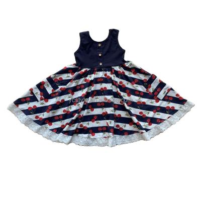 China wholesale Anti-wrinkle summer little girls fashion dresses sleeveless kids boutique clothes cute lace dresses for sale