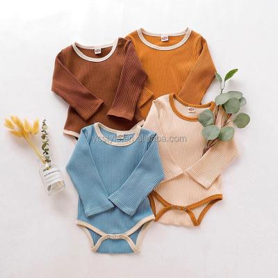 China Spandex/Cotton Ribbed Baby Tank Top Baby Rompers, Long Sleeves or Short Sleeves Infants Jumpsuit for sale