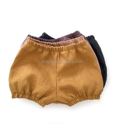 China Anti-wrinkle canvas shorts for babies, hot sale baby bloomers in good quality baby canvas clothes for sale