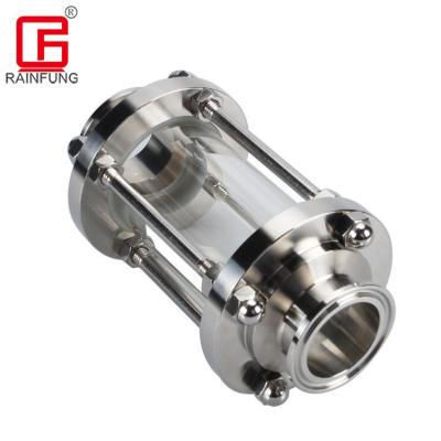 China Pipe Lines Connect RAINFUNG Sanitary Stainless Steel SS304/316L Tri Clamp Inline Sight Glass For Pipeline for sale