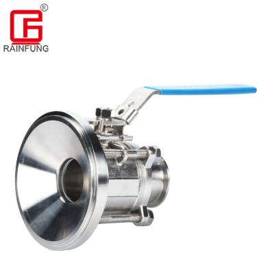 China SS304/SS316L Stainless Steel General Tank Food Grade RAINFUNG Bottom Ball Valve With Handle For Tank for sale