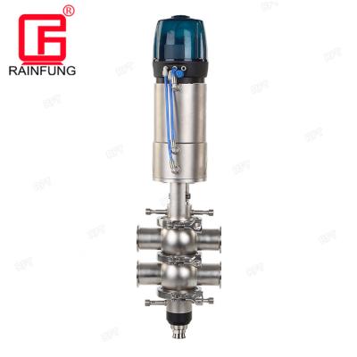 China Stainless Steel General Double Seat Proof Sanitary Mixing Valve for sale