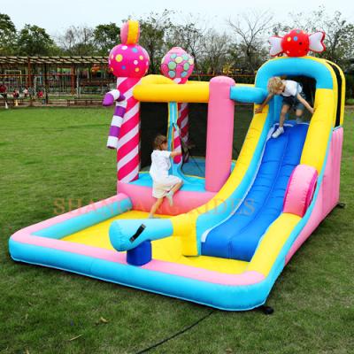 China 0.55mm PVC Tarpaulin Plato Shangang Outdoor Inflatable Bouncer Slide Inflatable Jumping House Bouncy Castle For Kids for sale