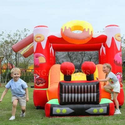 China 0.55mm PVC Tarpaulin Funny Plato Kids Park Inflatable Castle Multi Color Inflatable Bounce Fun House With Cheap Price for sale